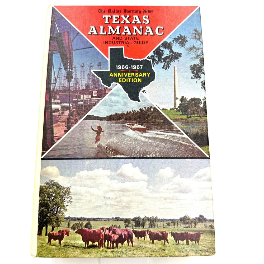 Texas Almanac Hardcover Book Multicolor 1966-1967